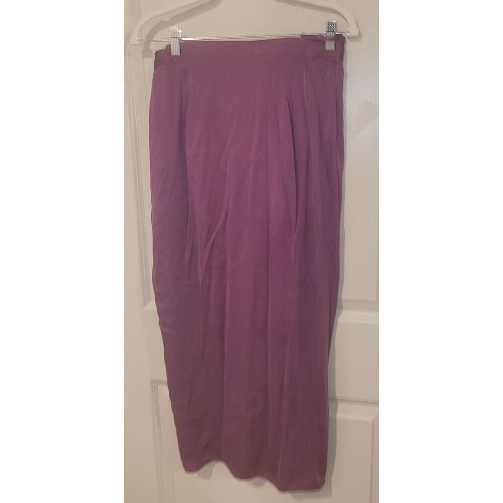 Baldanza Purple 100% Silk Skirt Women's Size 12